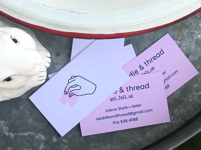 Twiddle & Thread Business Cards brand branding cards craft fair logo makers mart