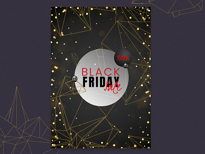 Black Friday, Poster 03 3d abstract banner black friday branding contour design e commerce e shopping ecommerce gold golden graphic illustration outline poster promote sale shapes vector