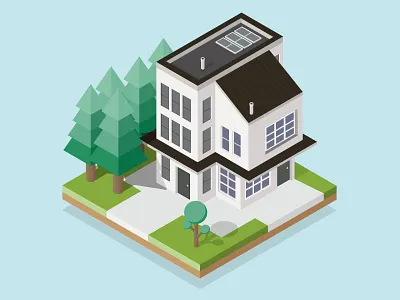 Isometric Home 3d flat home illustration isometric