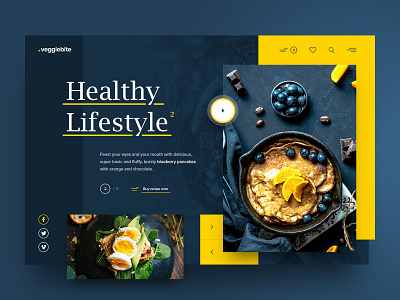 Veggie Bite clean design drawingart layout minimal photoshop responsive ui uidesign ux uxdesign web webdesign website