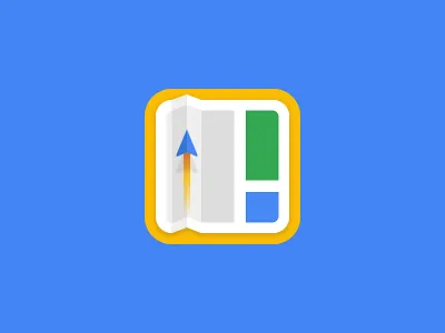 Google Air Maps concept design flat google maps icon map navigation ui