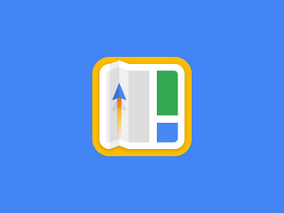 Google Air Maps concept design flat google maps icon map navigation ui