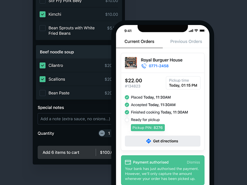 Oopsie — Dish & Checkout android checkbox checkout counter food ios mobile oopsie payment restaurant san francisco significa