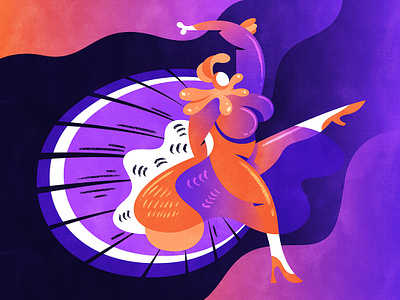 The turkey dancer | "闻鸡起舞" chinese chineseidiom design flat fourchars hiwow idiom illustration thanksgiving turkey vector