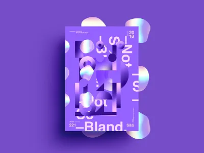 –Not So Bland. branding color design freelance illustration illustrator poster purple