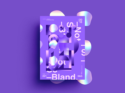 –Not So Bland. branding color design freelance illustration illustrator poster purple