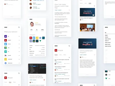 Developer Community concept clean community design developer developers forum mobile ui uidesign ux uxdesign website