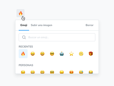 Icon picker widget clean design emoji icon simple sketch spacing specs ui widget