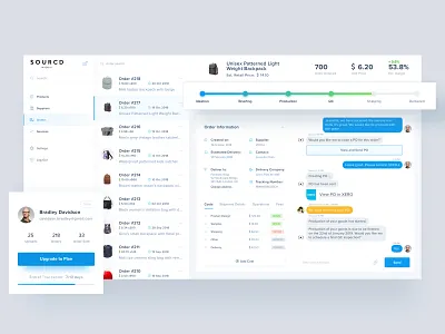 Sourcd – Chain Platform ai chatbot communicate dashboad delivery design interface minimalism platform supplier web