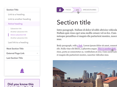 Tertiary Navigation breadcrumbs navigation ui