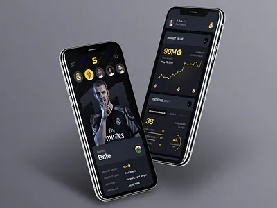 Sport transfers: Player profile. Mobile analytics chart football graph mobile profile sports statistics table web