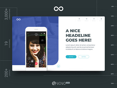 Massive Layout Library Collection clean design kit landing page modern multipurpose startup template ui ui kit ux web website