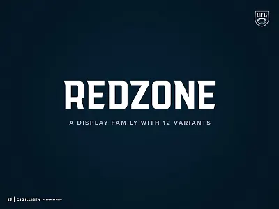 Redzone 2.0 font sports branding theuflproject typeface typeface design typography