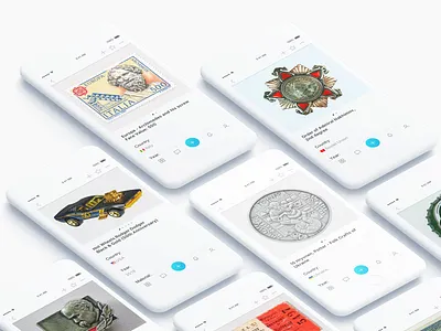 Collecto App app concept coins collect collectible collection collecto collector mobile mobile app network post stamp ui ux design