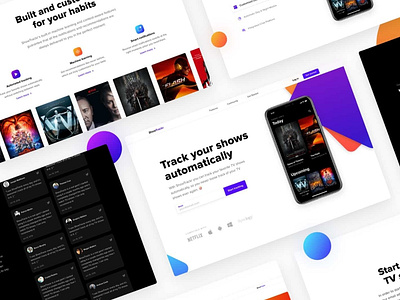 ShowTrackr: Free landing template for Sketch adobe app branding design font free icon icons illustration kit mousecrafted photoshop resource sketch template typography ui ux vector website