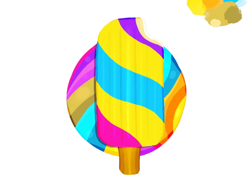 O' The Flavors - Popsicle Drawing candy drawing graphic hero illustrator ipad popsicle procreate sketch time lapse website