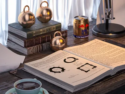 Table scene c4d oc ps