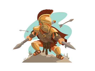 Assassin Creed Odyssey Character experience ai assassin assassins creed character illustration little odyssey spartan vector vector art warrior
