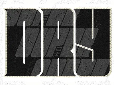 SUPERDRY anime black and white bold condensed logo manga super dry texture type