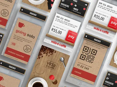 Vida e caffè Skeuomorphic App Concept Screens app concept app design interface design ios ios app skeuomorphic skeuomorphism texture ui ux design ui design ui ux user interface