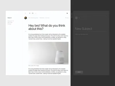 MAIL. Experiment. clean concept design email interface minimal minimalist service site typography ui ux web website