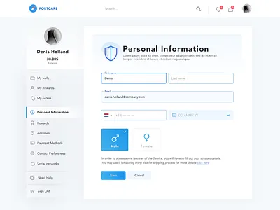 Profile Page UI clean design interface layout site typography ui ux web website