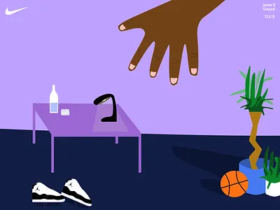 Nike Basketball Jordan XI "Concord" art art direction branding design digital illustration vector