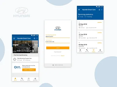 Hyundai App UI app car challenge design hyundai shot ui visual design