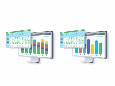 Desktop Interface animation app assistance brand character design editorial flat graphic icons illustration interface ios organize phone projects tablet technology user vector