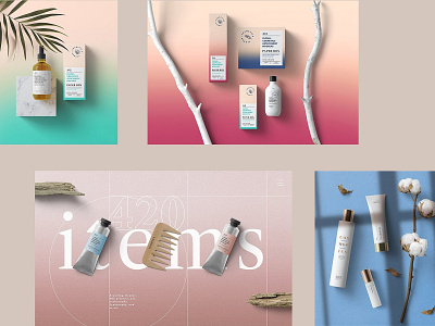 Cosmetics, Floral, Stationery / 3in1 bottle bottle mockup branding business card card cosmetic envelope feminine floral flowers frame hero image mockup mockup kit packaging paper mockup realistic mockup scene generator shadow stationery