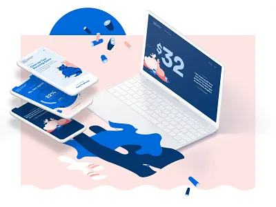 Drawing Garbage for Sidewalk batteries blue clothes garbage illustration product racoon recycling statistics ui ux waste