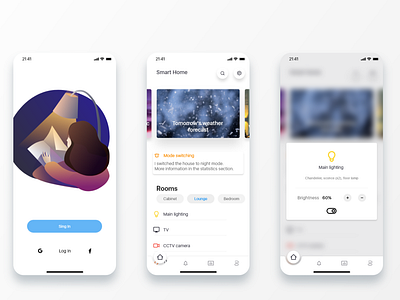 Smart home App — Beta app design illustration kit ui xd