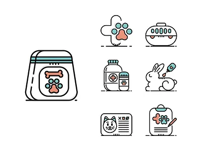 Veterinary & Pet Care Bicolor bicolor consultation filled outline icons illustration insecticide pet care pet vaccination prescription vet vet business vet sign veterinarian veterinary