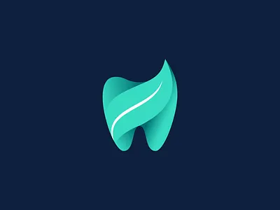 Dental Logo branding bright dental dental care dental clinic dental logo dental office dentist health health logo leaf logo logo 3d logo design logo design branding nature smile teal teeth tooth