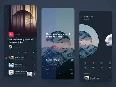 Lingering Music Player app card minority music niche player ui