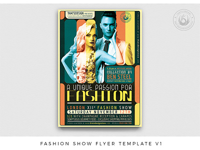 Fashion Show Flyer Template V1 beauty casting catwalk club collection couturier defile design fashion flyer haute couture indie mannequin model modelling nightclub poster runway show week