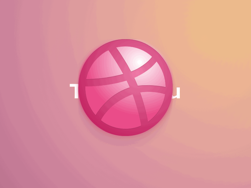Dribbble Thank You anima dribbble ball sketch