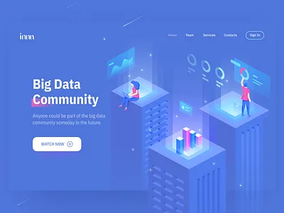 Home Illustration 2.5d figma home page illustration innn isometric ui vector