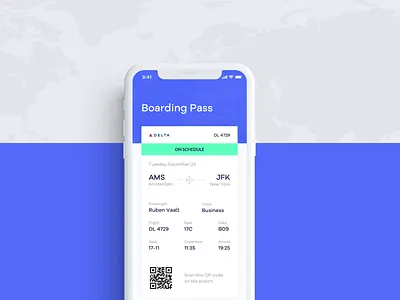 🛫 Flight Booking App - Boarding Pass app apple boarding pass clean concept design flight flight app flight search ios ios app iphone photoshop sketch ui uidesign ux uxdesign web design