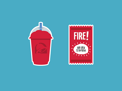 Taco Bell sticker sheet drink hot sauce sticker mule stickers taco bell