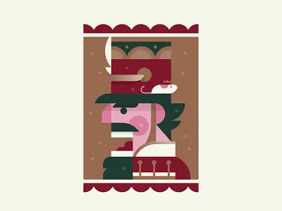 Nutcracker character christmas illustration nutcracker rat soldier winter