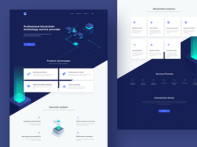 Blockchain service Landing Pages blockchain landing pages 网站 金融