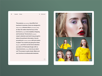 Alexander Laguta Rebound gallery girl ipad pro minimal model re design rebound typogaphy ui web
