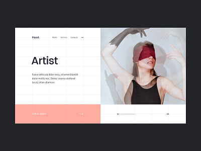 Grab Head for free! art direction design design process download freebie grid grid layout header hero minimal responsive sketch app ui ui kit ux web design