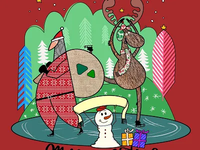 Merry Christmas postcard