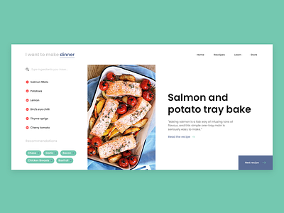 Kitchen Assistant app design assistant clean colors cooking design flat interface kitchen landing minimal page product typography ui ux web website
