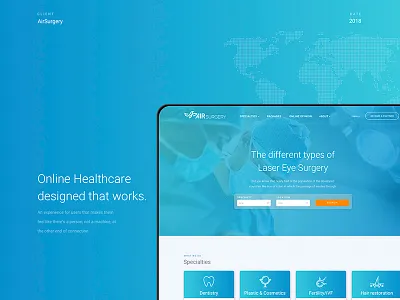 Online Healthcare designed that works agency app blue booking branding design designer doctor gradient healthcare hospital landing luxury platform prestige reservation ui ux web website