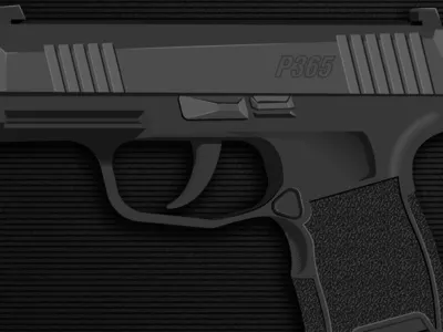 Sig Sauer P365 gun illus illustration pattern pistol vector