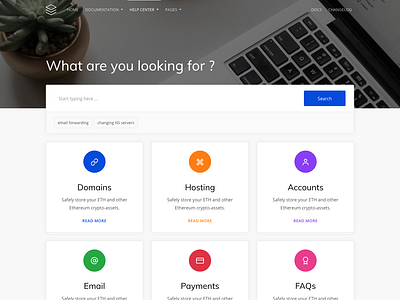 Guidebook - Online Documentation Template bootstrap 4 clean docs documentation guide help center minimal template