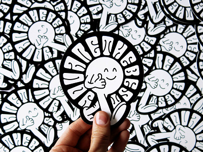 You are the best sticker art design illustration layout lettering sticker typography vector